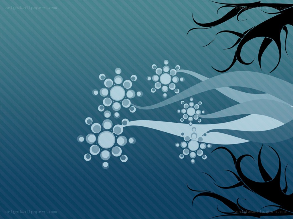 abstract blue floral design