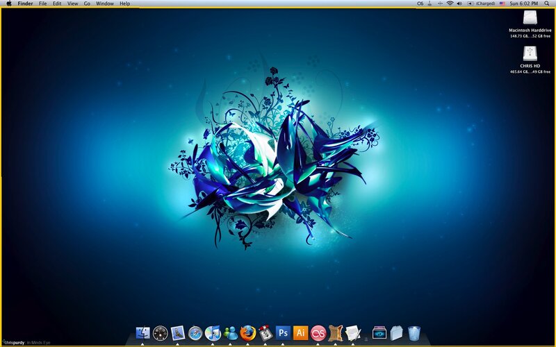 Abstract Blue Floral Design — Calm