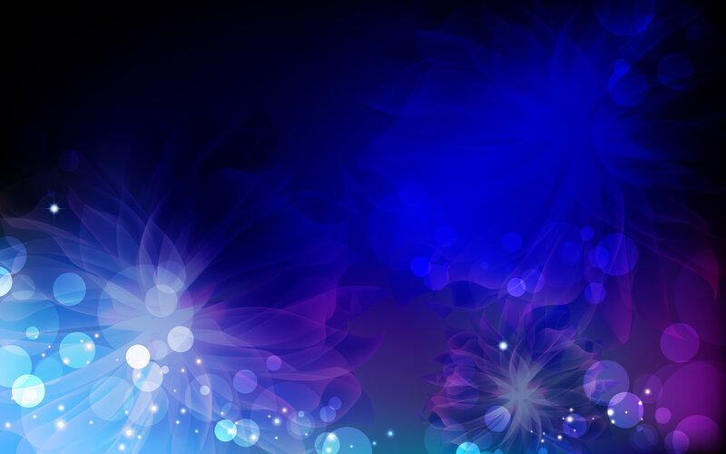 Abstract Blue Floral Design — Dreamy, Night