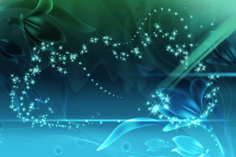 Abstract Blue Floral Design — Dreamy