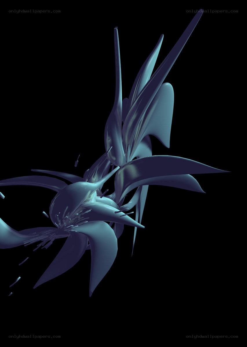 abstract blue floral sculpture