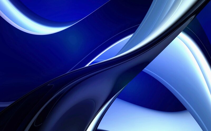 Abstract blue flowing lines