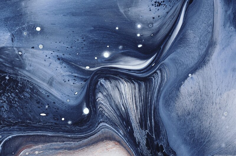 Abstract blue fluid art