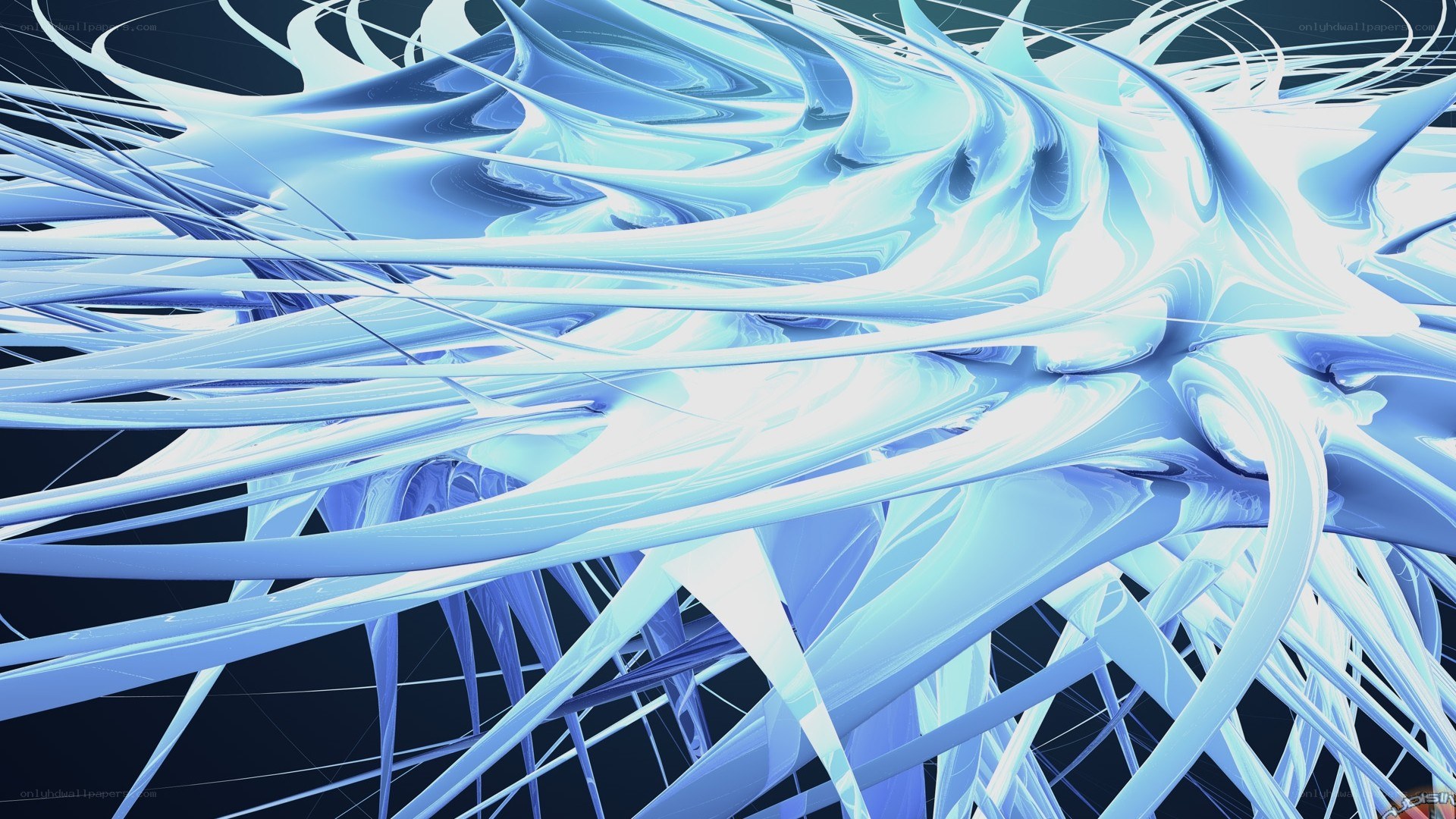 Abstract blue fluid motion