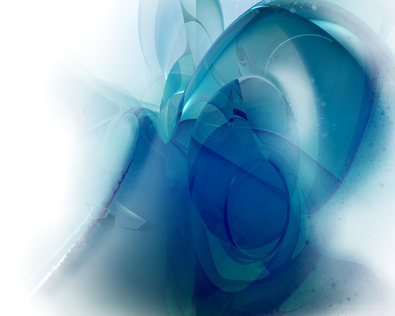 Abstract blue fluid shapes