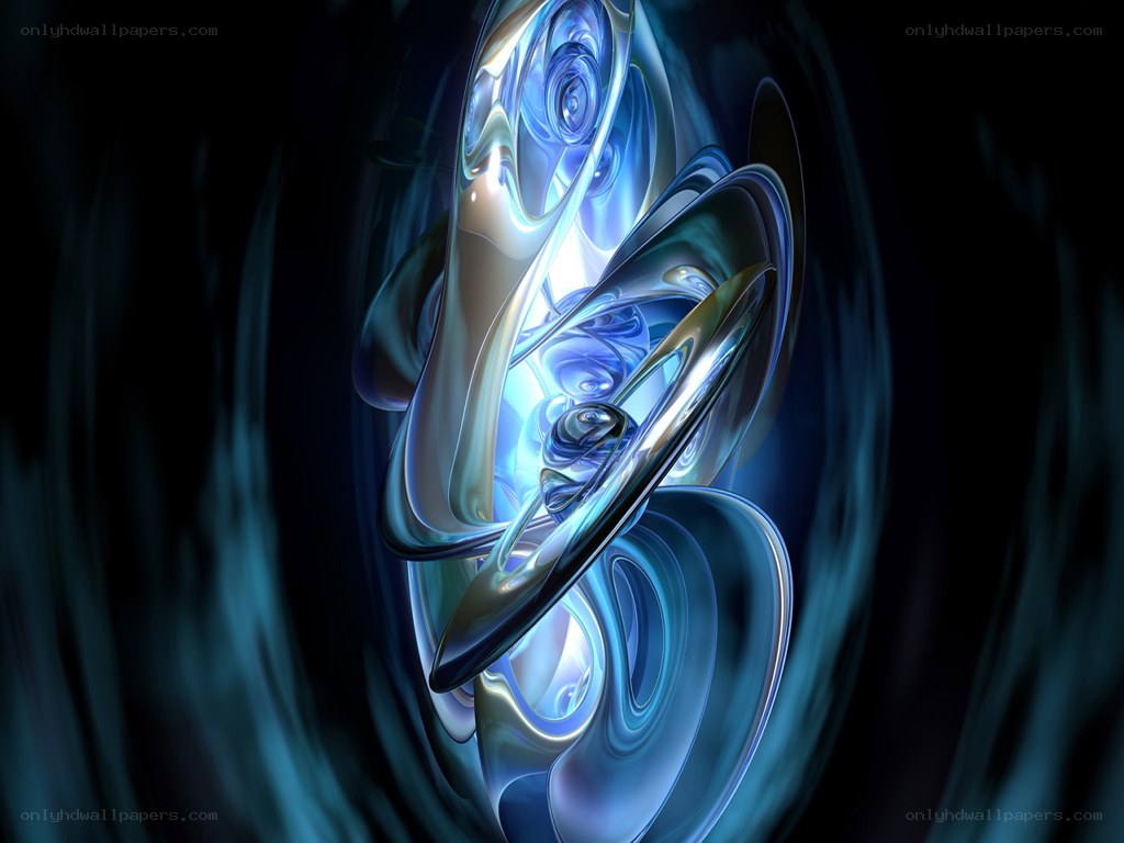 Abstract blue fluid swirl