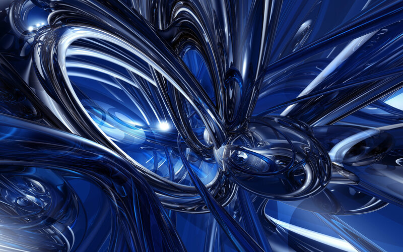 Abstract blue fluid swirl