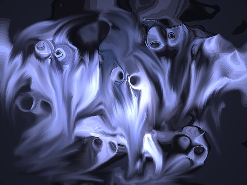 Abstract Blue Forms