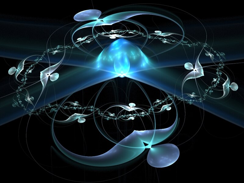 Abstract blue fractal art