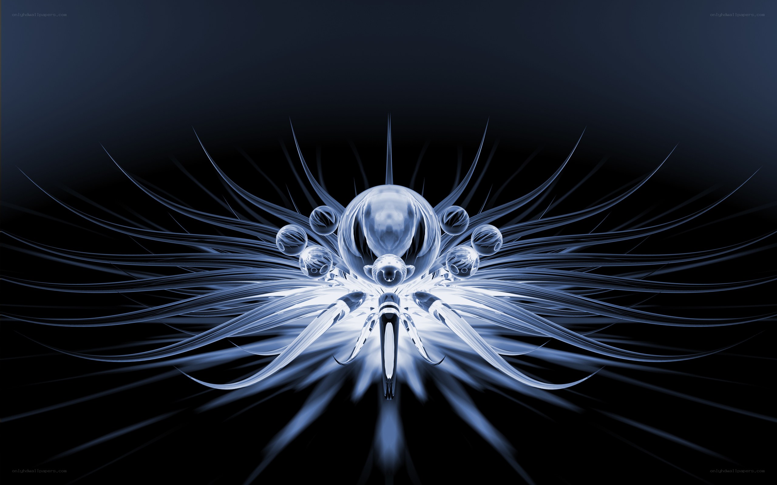 Abstract blue fractal design