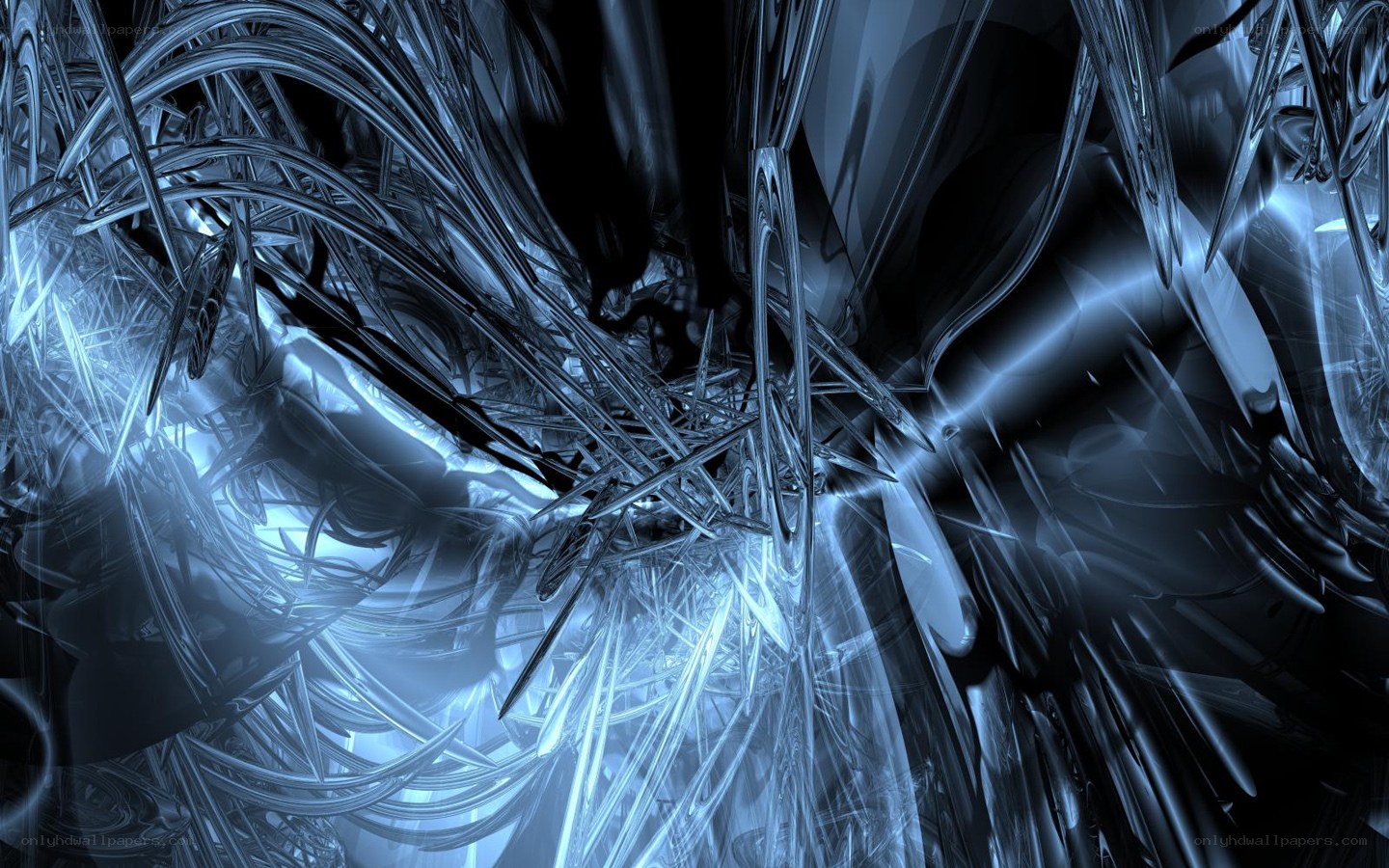 abstract blue fractal design