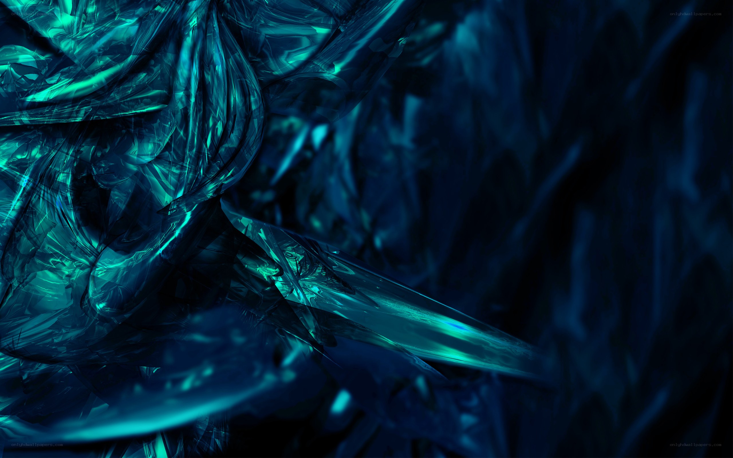 abstract blue fractal design
