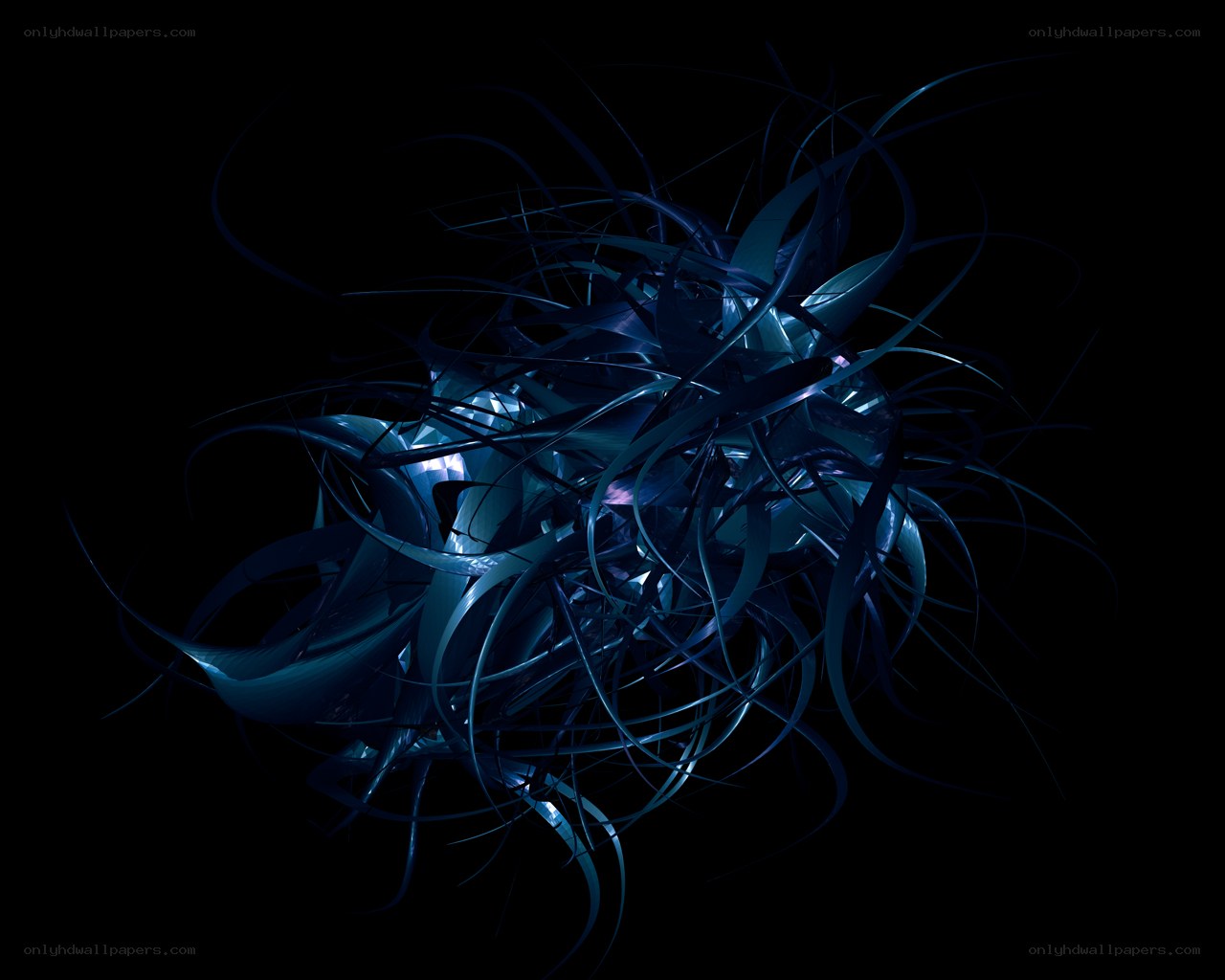 abstract blue fractal design