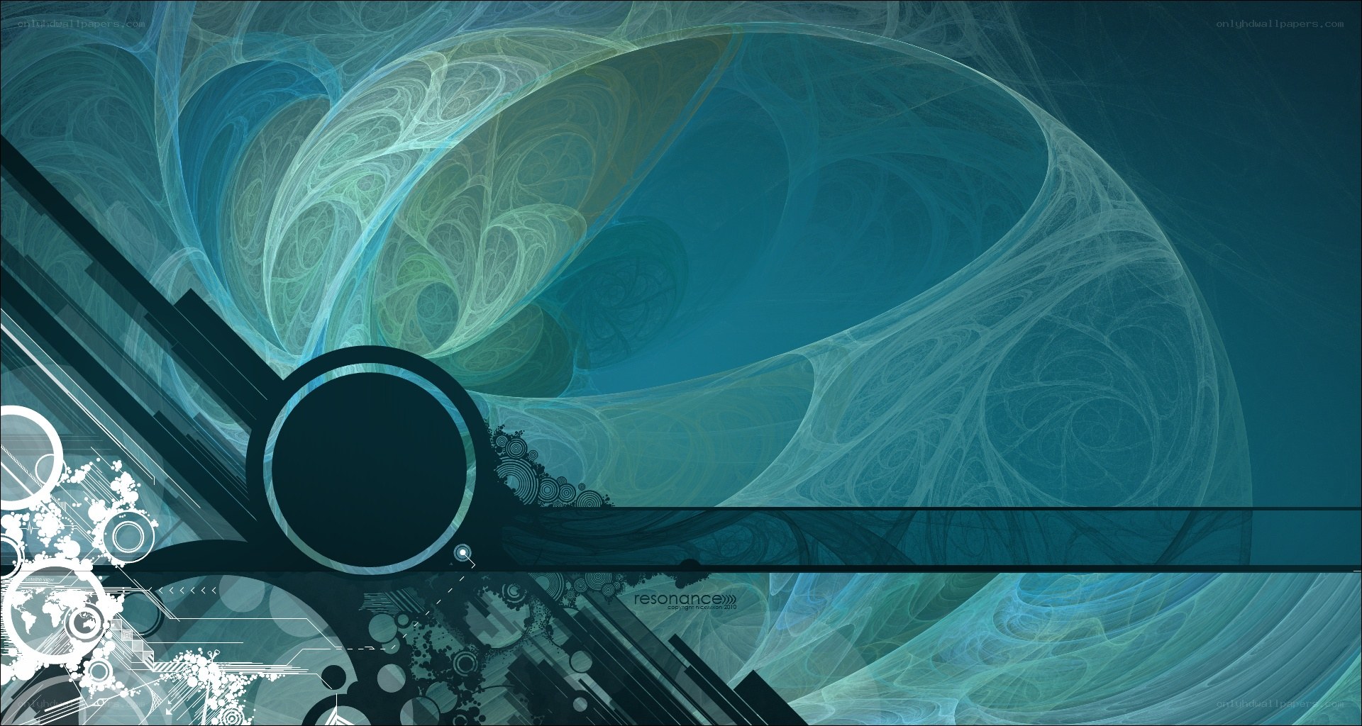 abstract blue fractal design