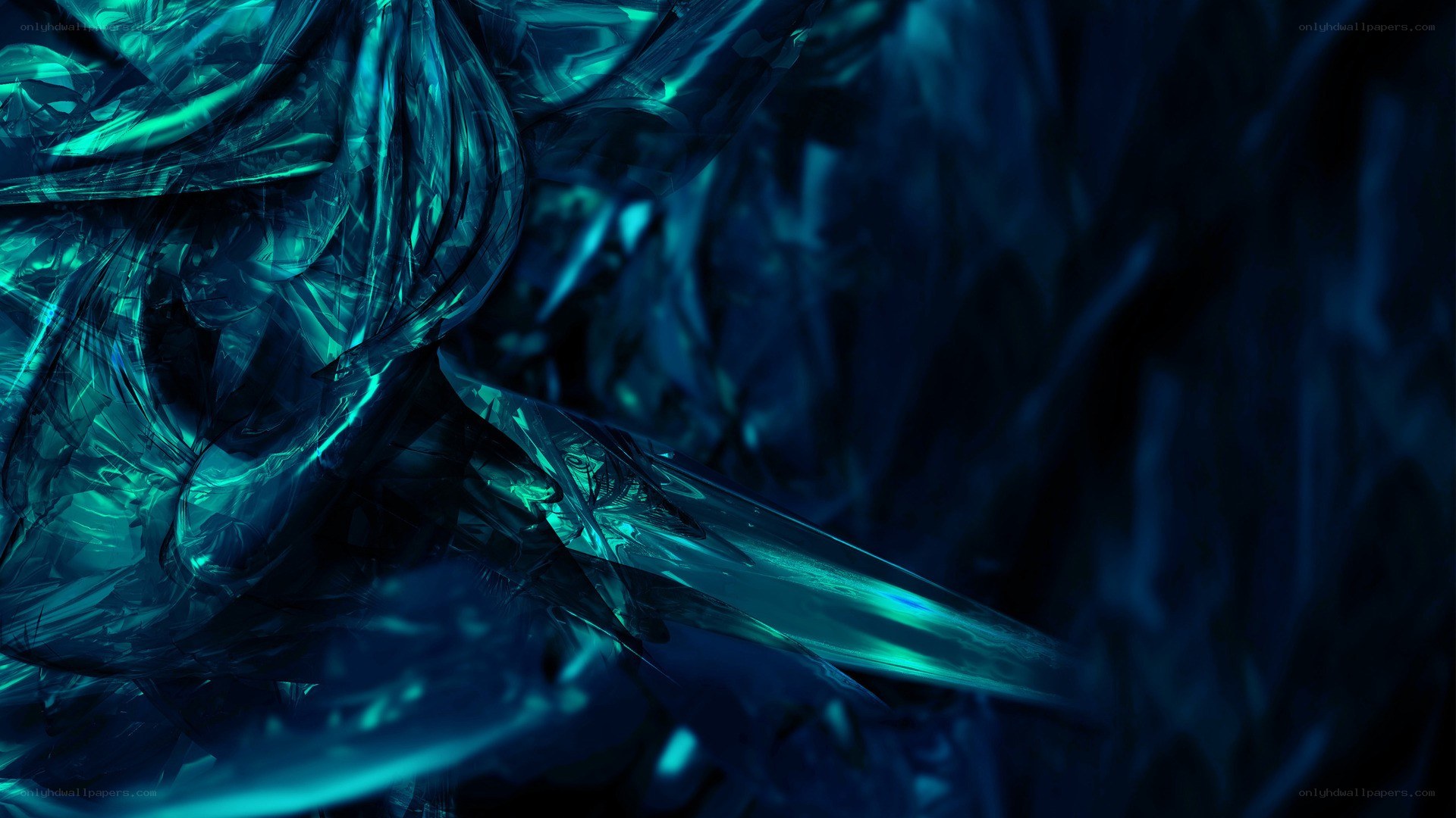 abstract blue fractal design