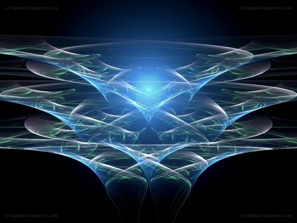 Abstract blue fractal design