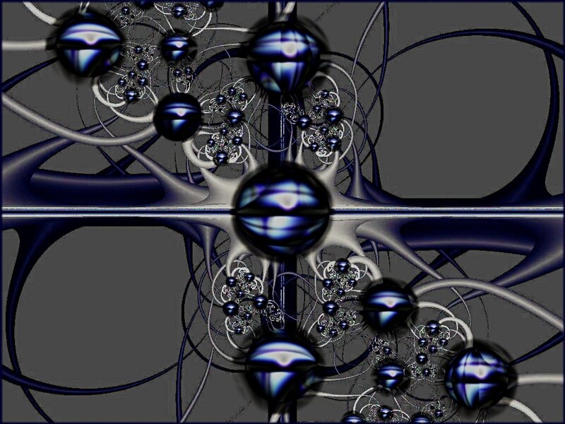 Abstract blue fractal design