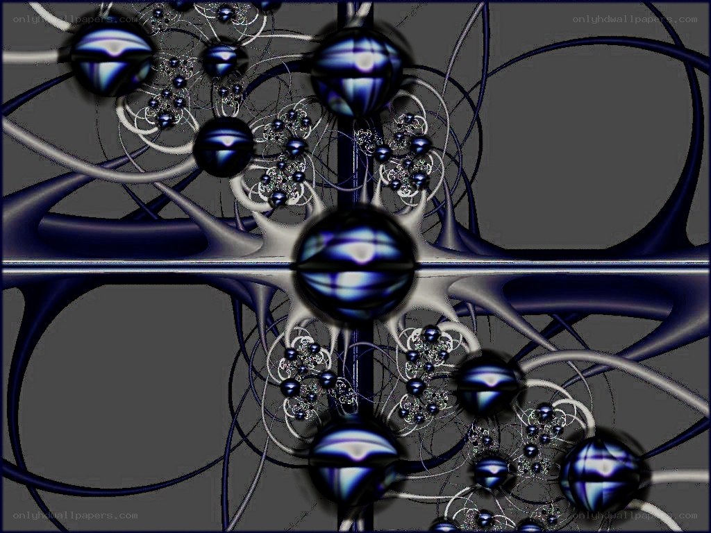 Abstract blue fractal design