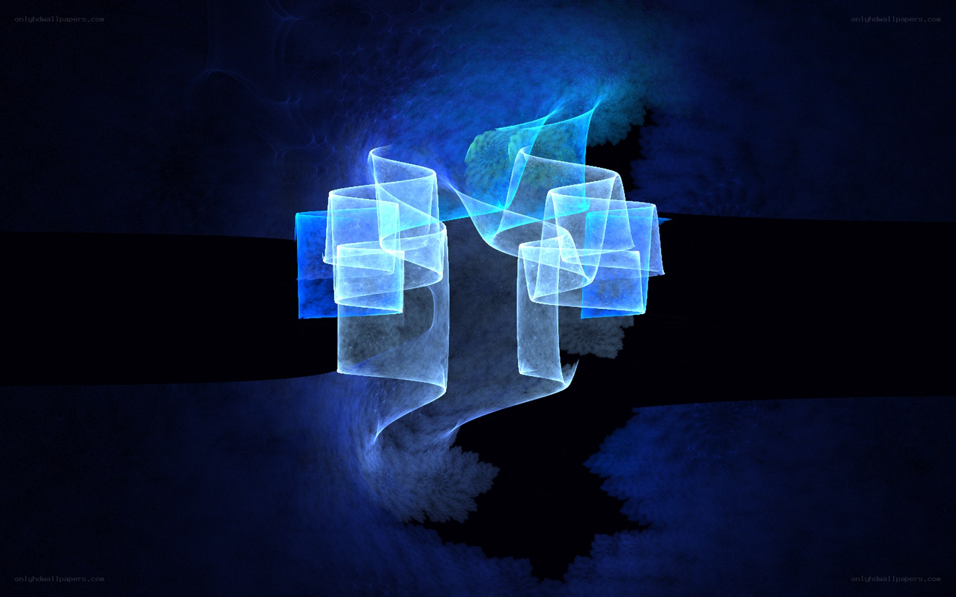 Abstract blue fractal design