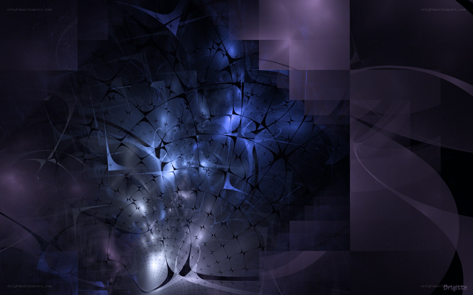 abstract blue fractal design