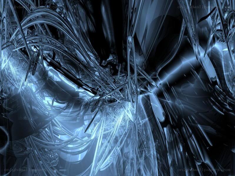 Abstract blue fractal design