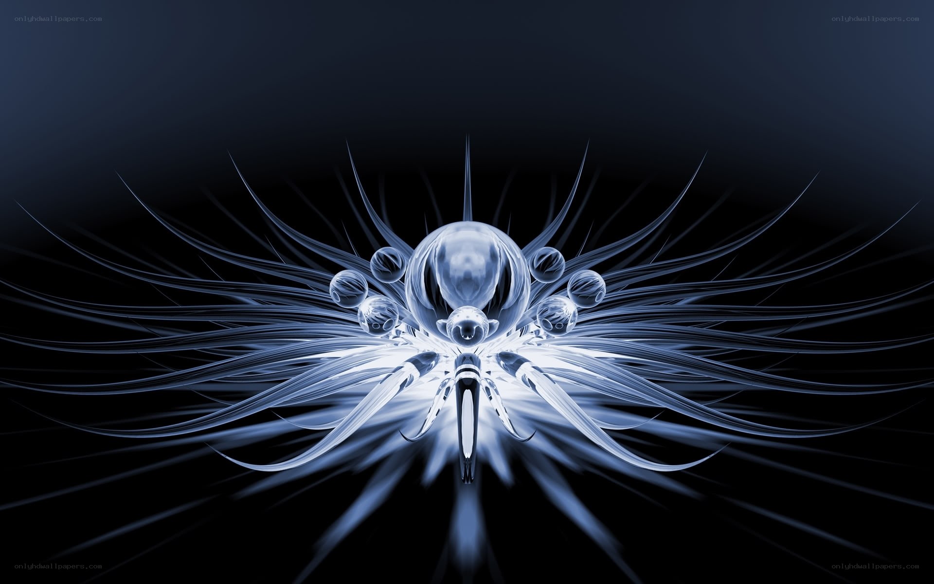 abstract blue fractal design