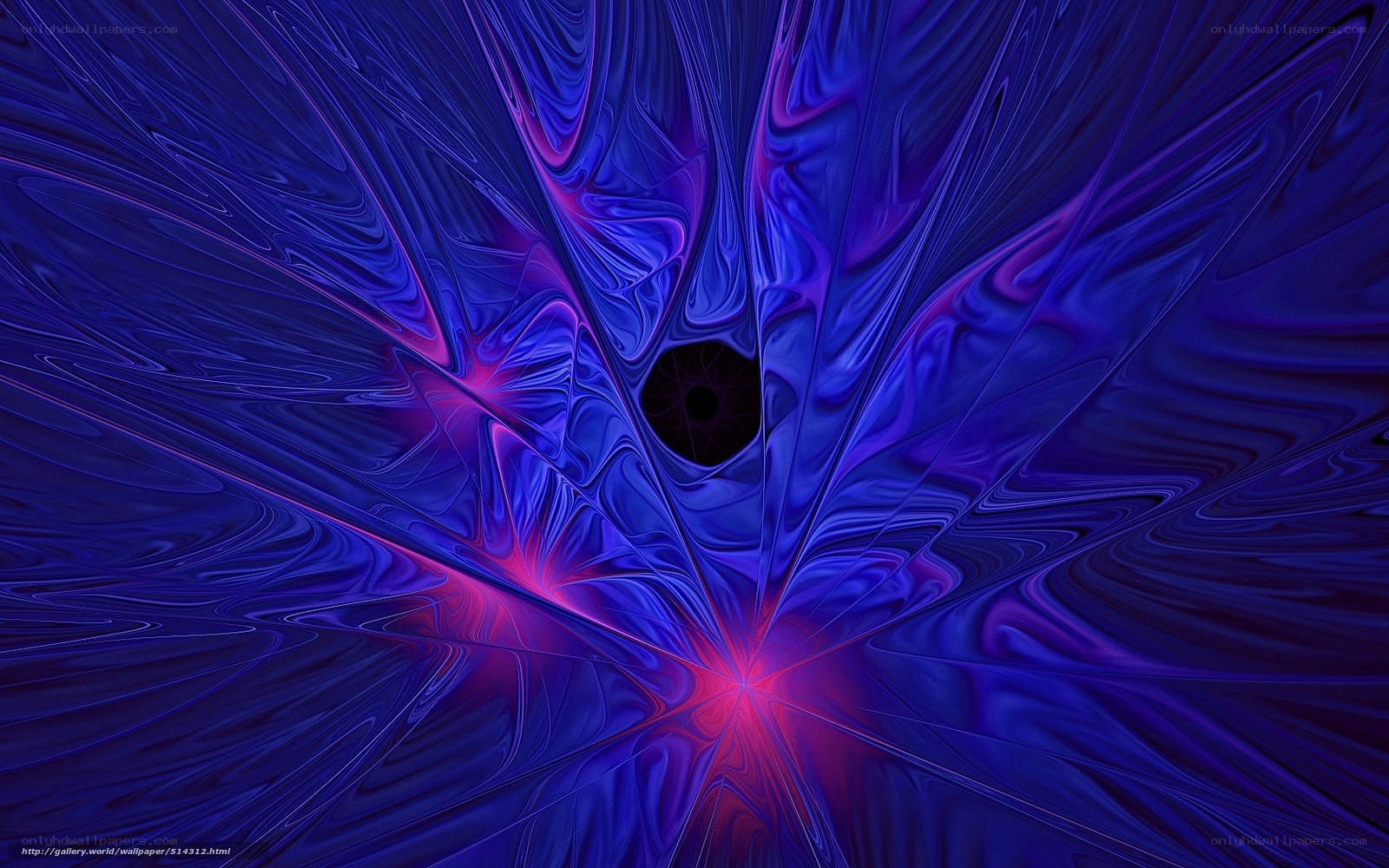 Abstract blue fractal design
