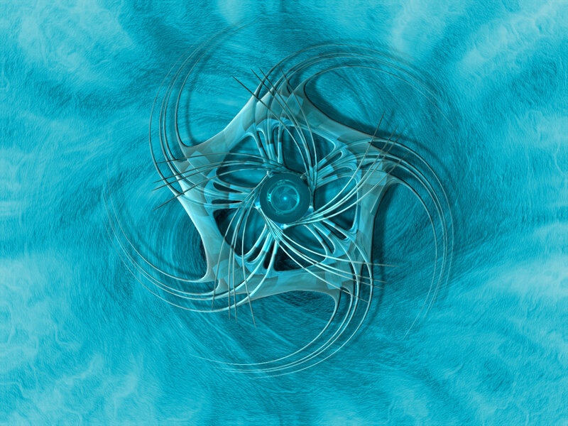 Abstract Blue Fractal Design — Calm