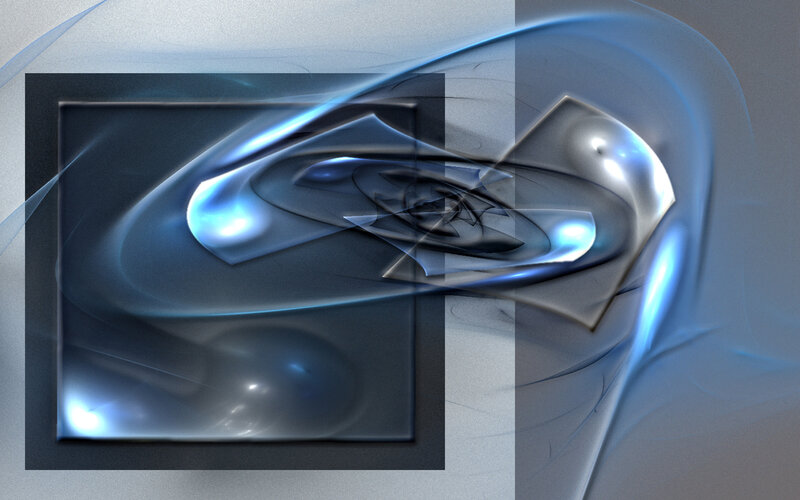 Abstract Blue Fractal Design — Serene