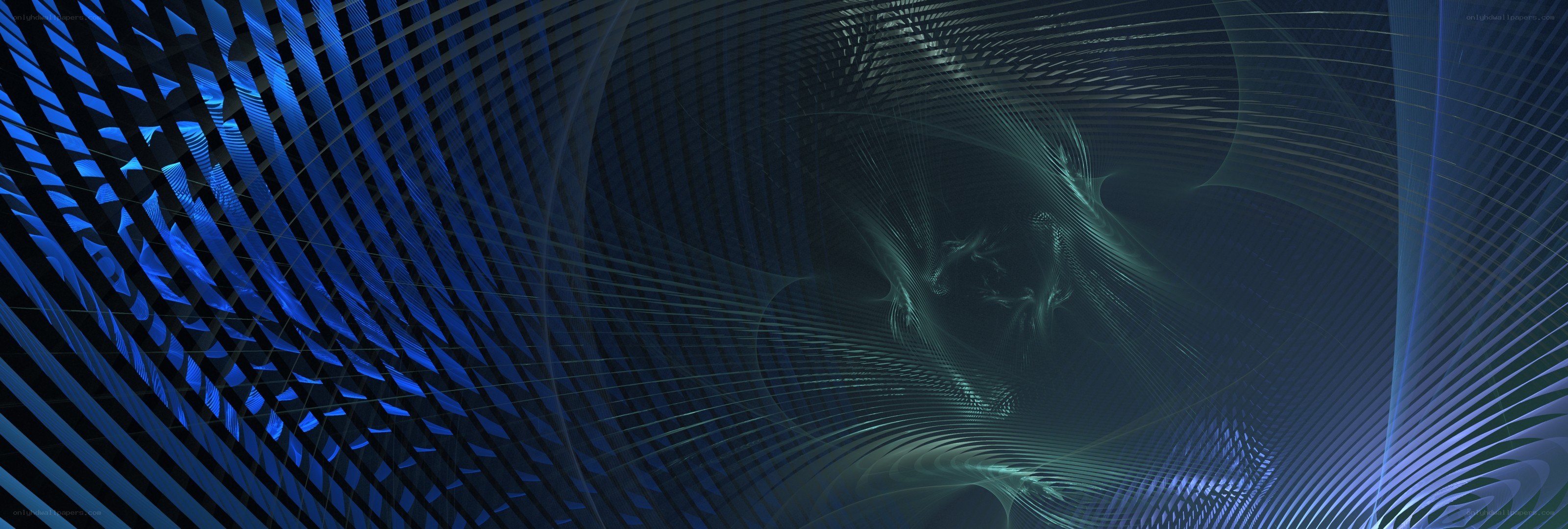 Abstract blue fractal pattern