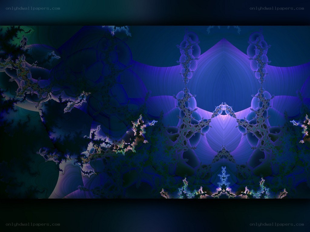 Abstract blue fractal pattern