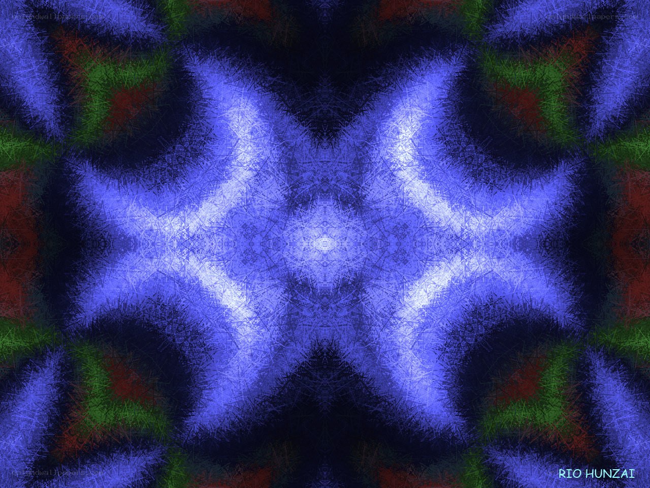 Abstract blue fractal pattern