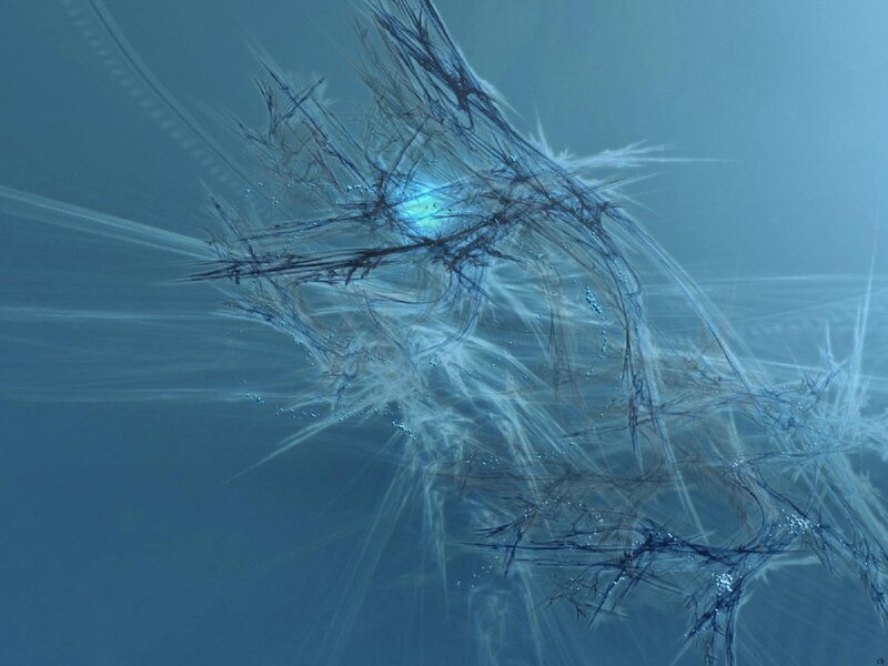Abstract blue fractal pattern