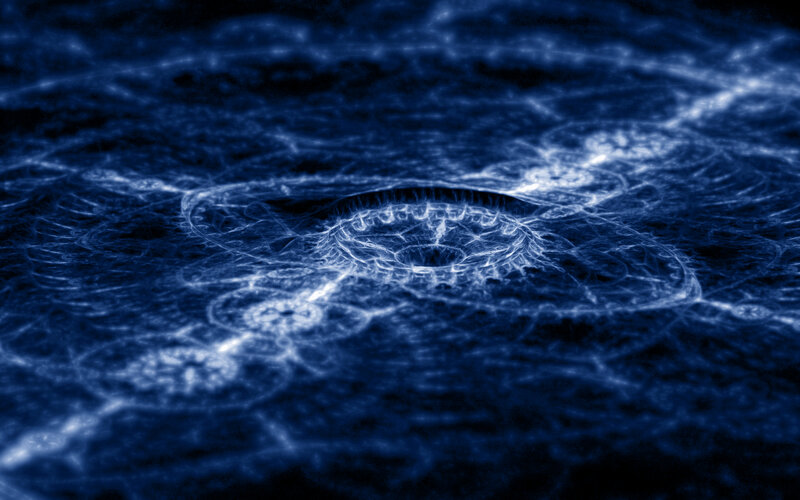 Abstract blue fractal pattern