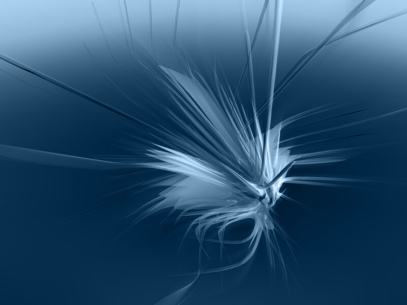 Abstract Blue Fractal Pattern — Calm