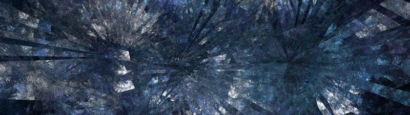 Abstract Blue Fractal Pattern — Dark