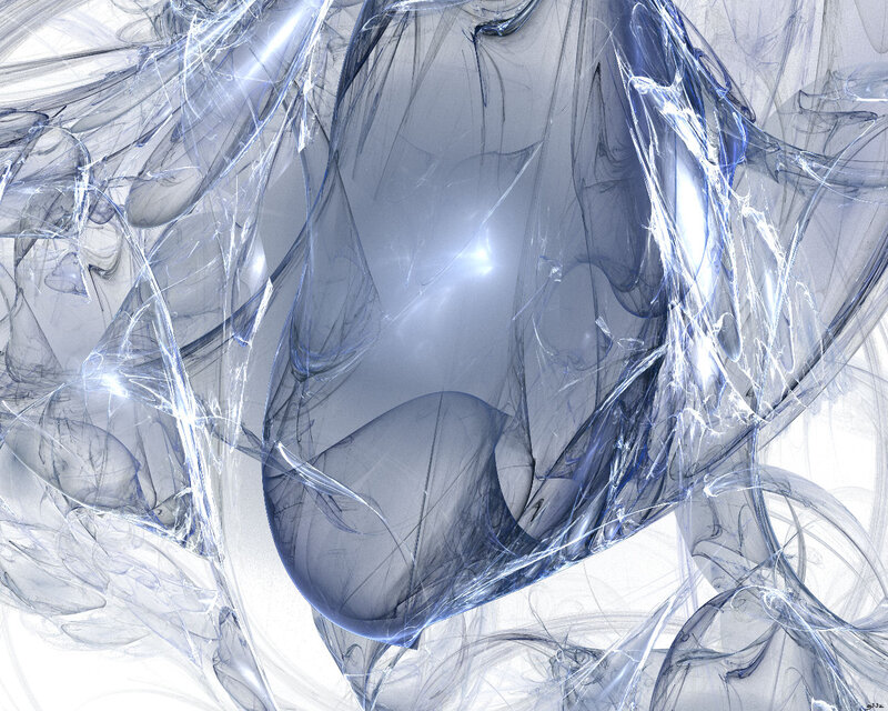 Abstract Blue Fractal Pattern — Ethereal