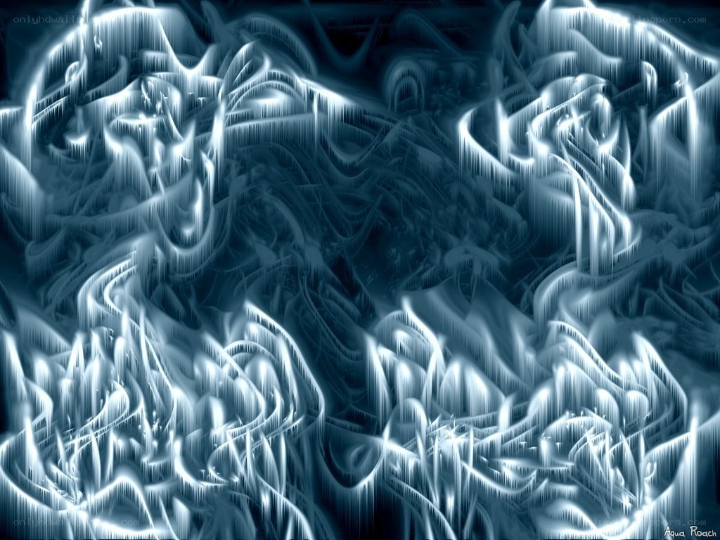 Abstract blue fractal patterns