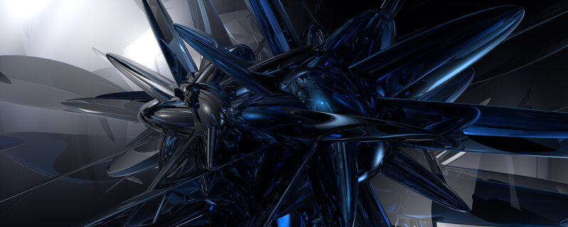 abstract blue fractal structure