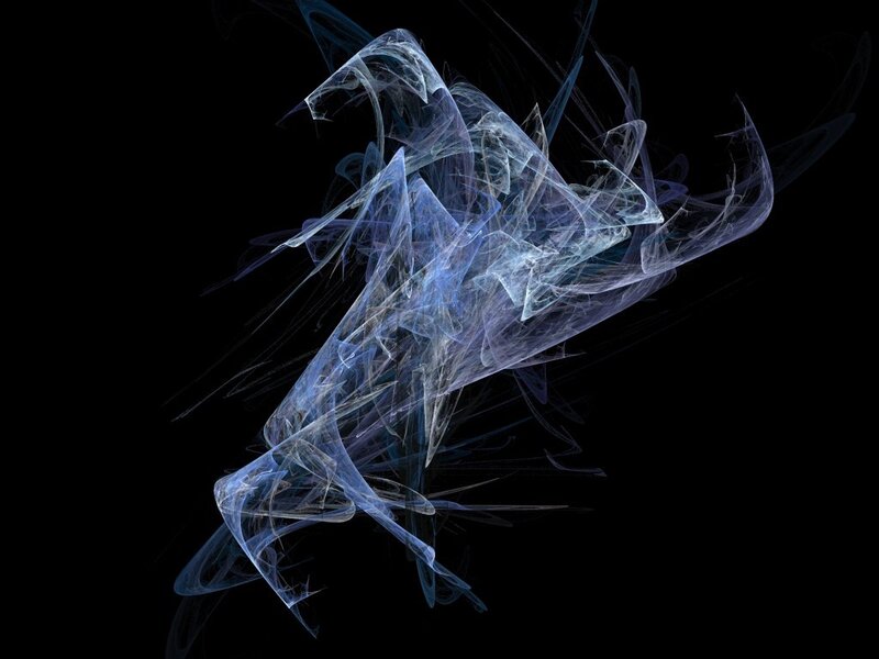 Abstract blue fractal swirl