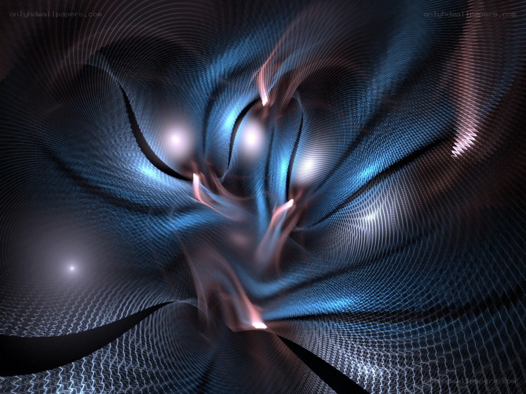 Abstract blue fractal vortex