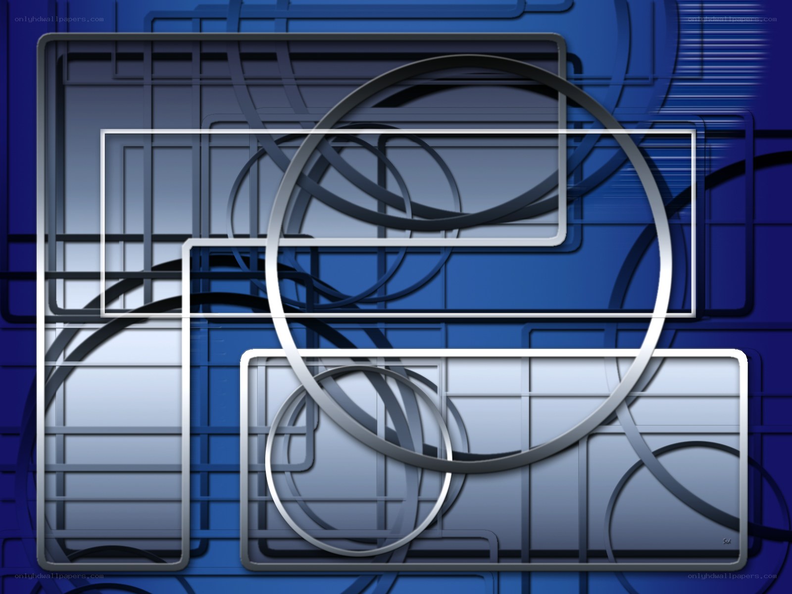 abstract blue geometric design