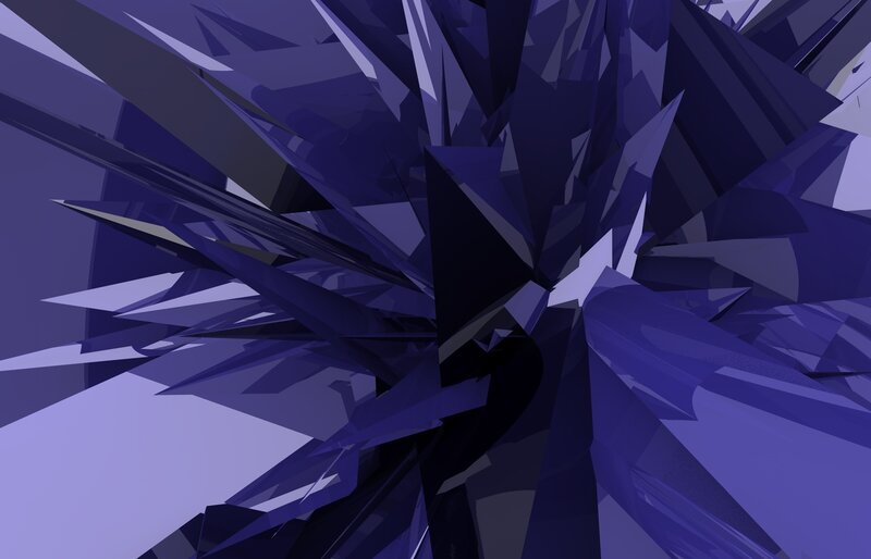 Abstract blue geometric explosion