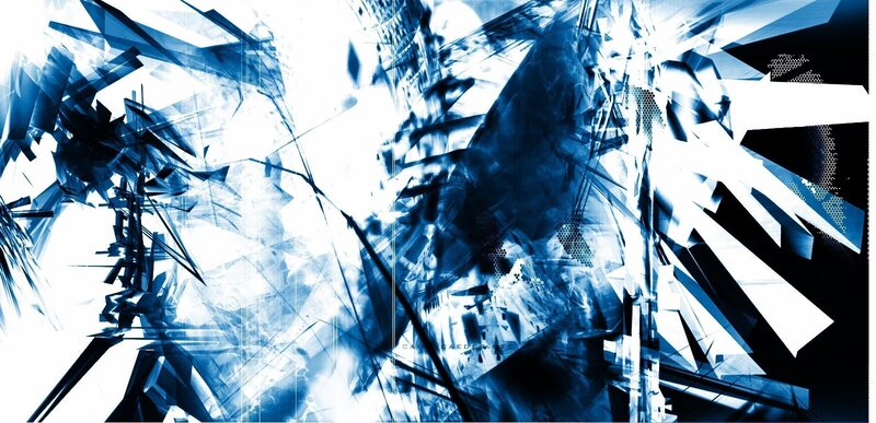 Abstract Blue Geometric Shapes — Dynamic