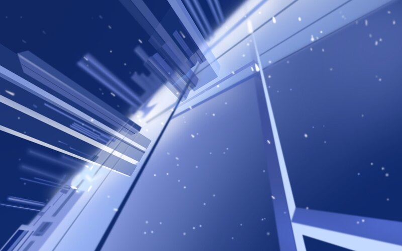 Abstract Blue Geometric Shapes — Futuristic