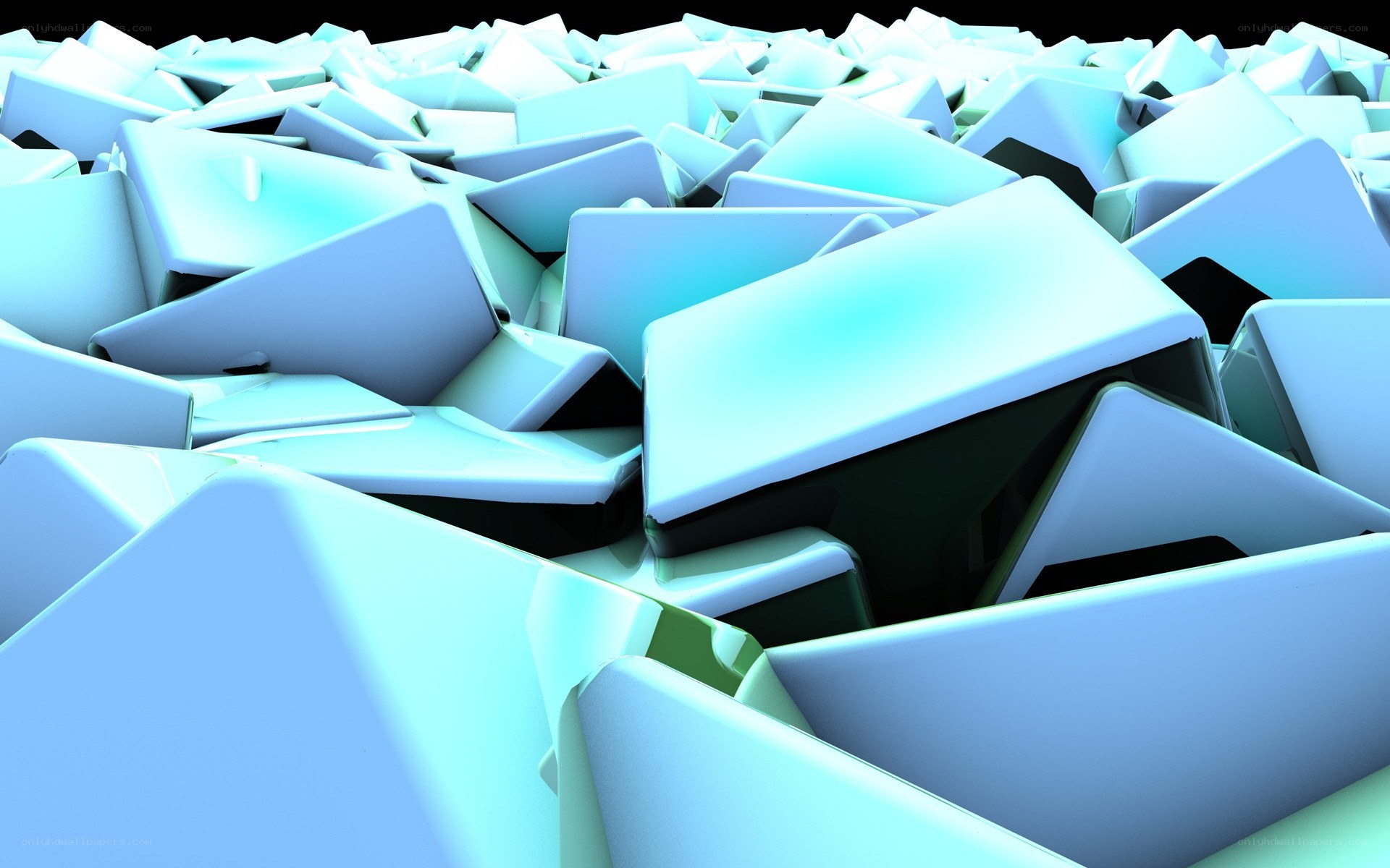 Abstract blue geometric shapes