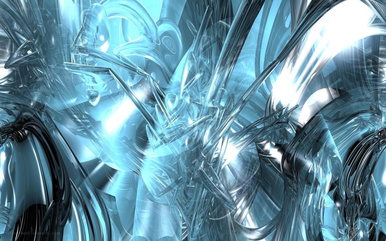 abstract blue glass sculpture