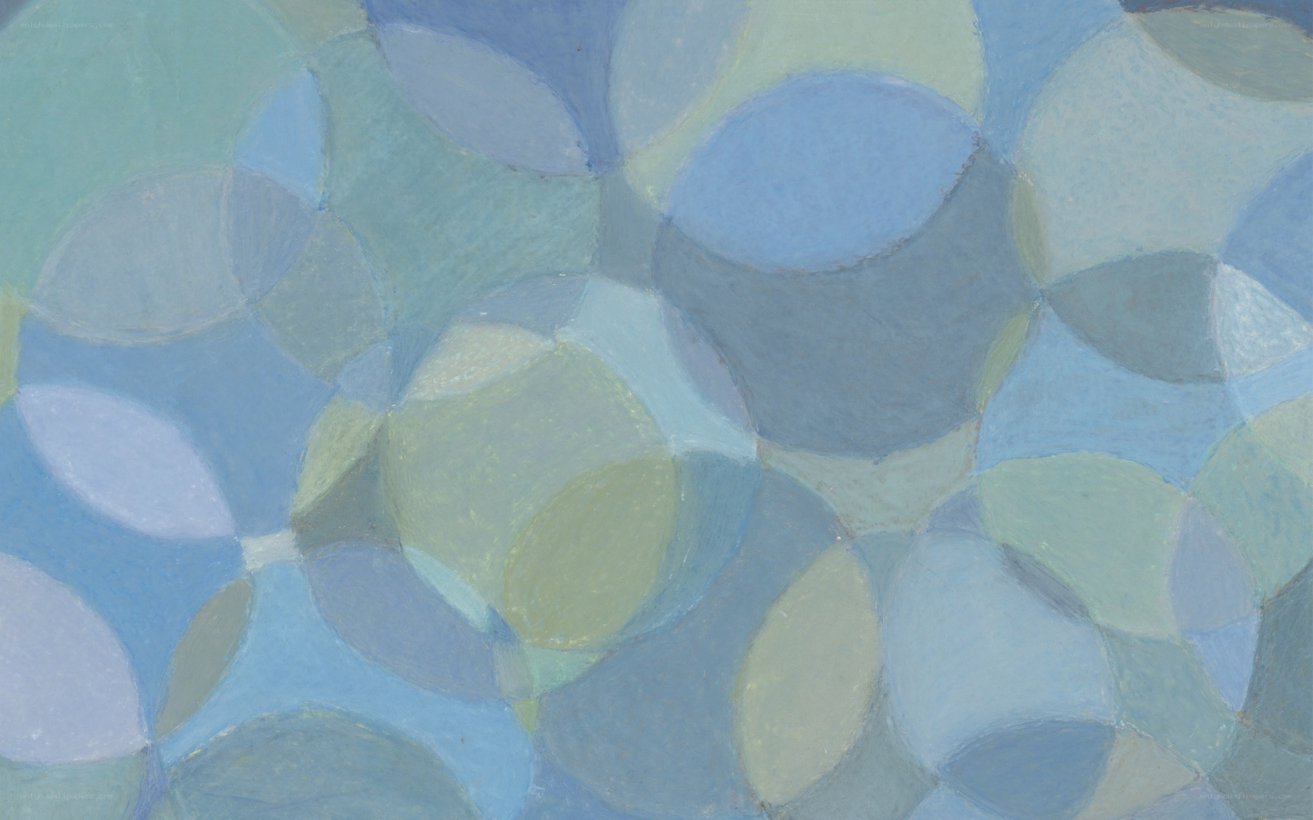 Abstract blue-green circles
