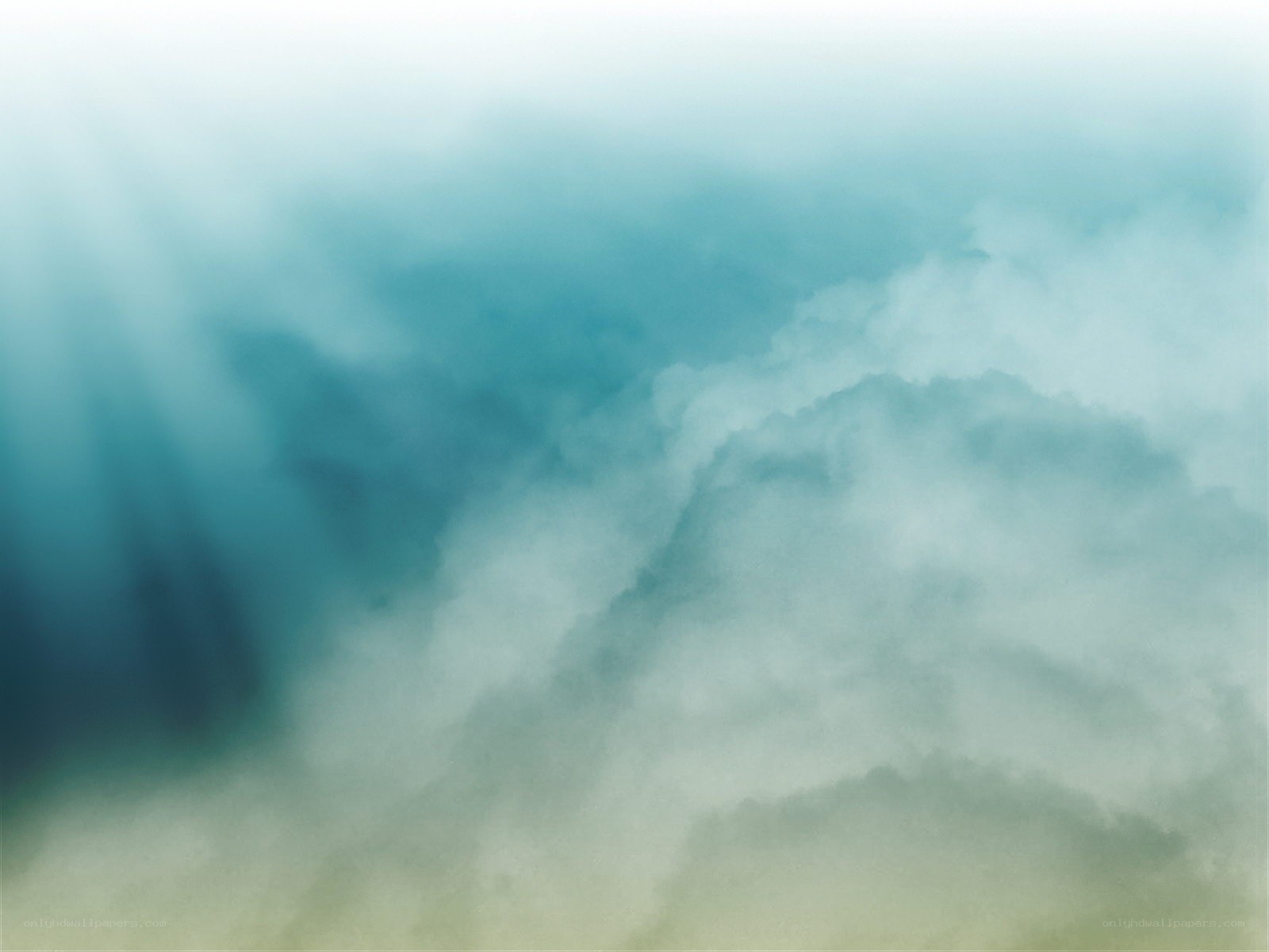abstract blue-green clouds