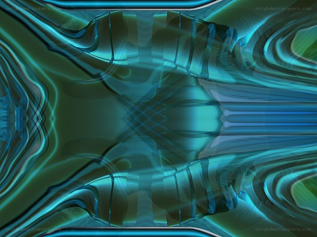 Abstract blue-green digital art
